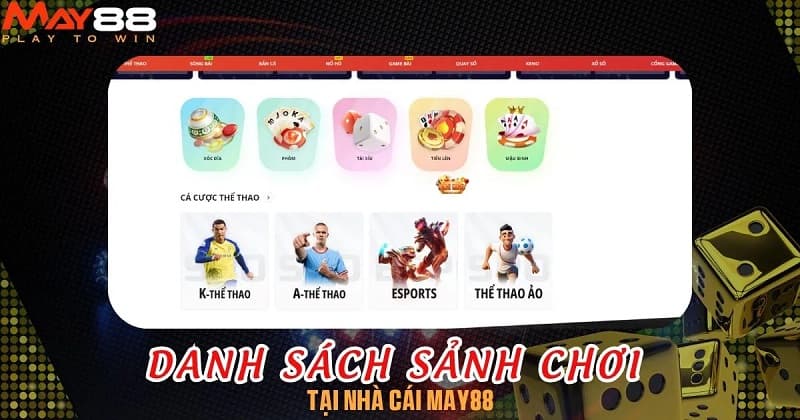 MAY88 - Nhà Cái MAY88 Uy Tín, Nhiều Ưu Đãi Khuyến Mãi 3 Các sản phẩm cá cược nổi bật tại MAY88